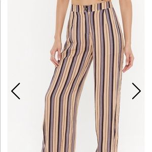 NASTY GAL STRIPED PANTS